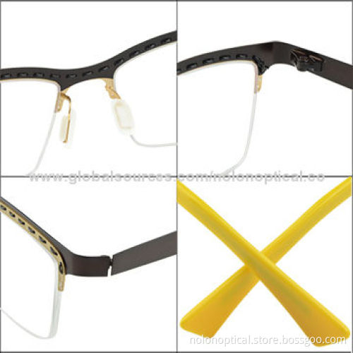New style stainless steel optical frames with demo lens, customized logo